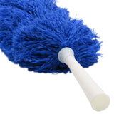 PLUMERO MICROFIBRA BlancoyAzul C/MANGO Metalico DE ROSCA y Extendible