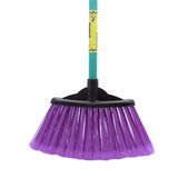 Escoba Abanico con Palo de Madera Pintado