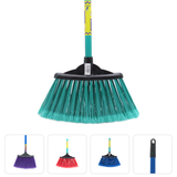 Escoba Abanico con Palo de Madera Pintado