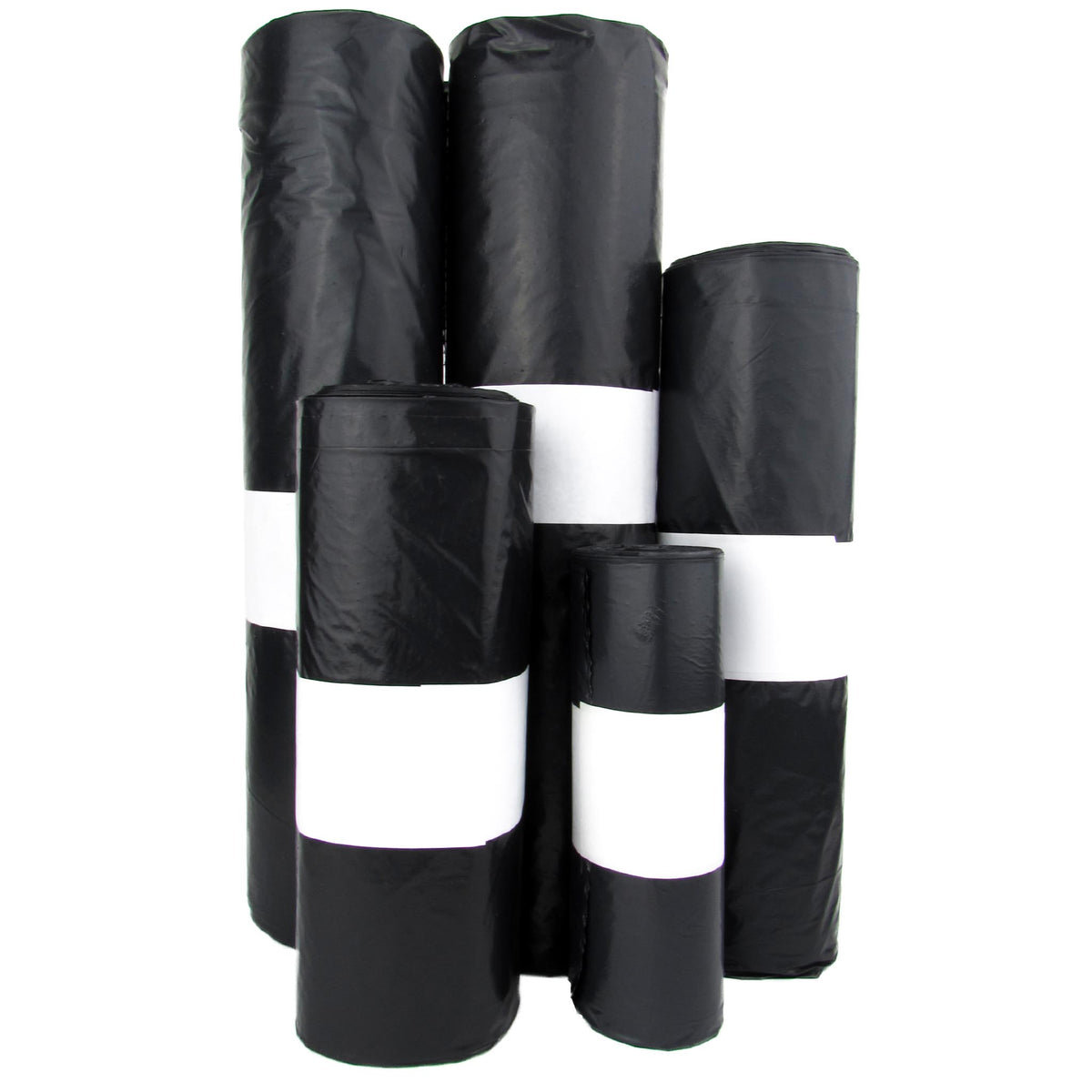 Bolsa negra de plástico PELD en rollo com cierre fácil para basura  600x800mm - 50L - 10un