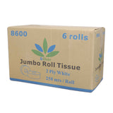 Papel Higiénico Jumbo 6 Rollos x 250mt (2pliegos) -8600-