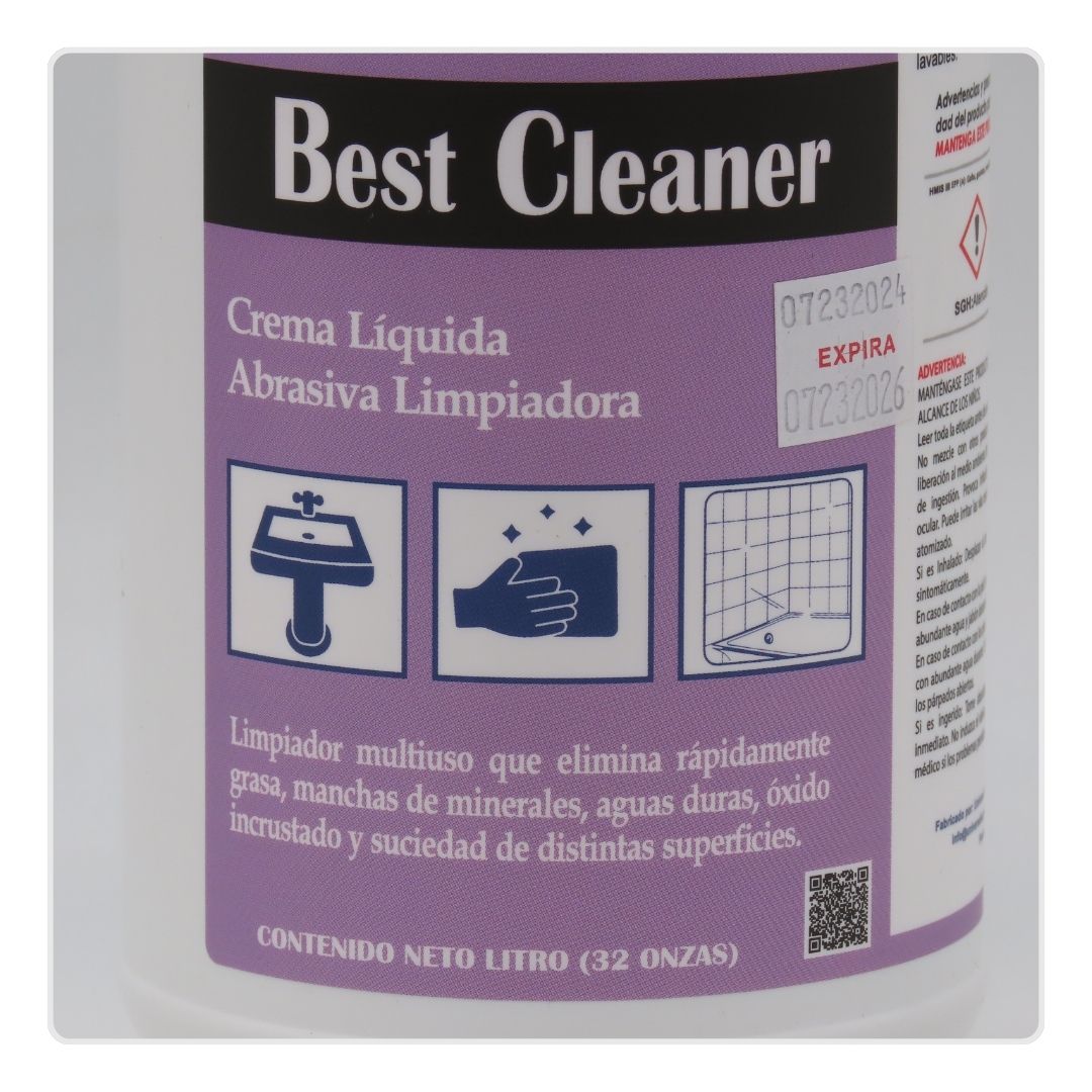 Best Cleaner Limpiador y Pulidor Abrasivo para Estufas y Metales 1Lt