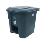 Cesto para Basura 30L-8G Gris con Tapa y Pedal Bolsa32