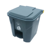 Cesto para Basura 30L-8G Gris con Tapa y Pedal Bolsa32