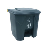 Cesto para Basura 30L-8G Gris con Tapa y Pedal Bolsa32