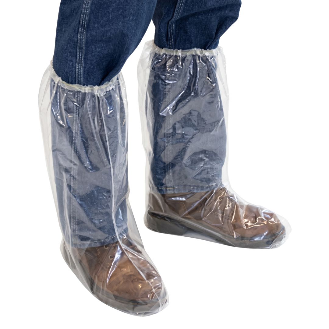 Cubre Botas Plásticos Caña Alta Transparente (50 und)