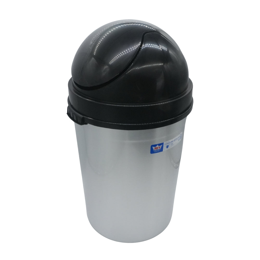 Cesto Cosmos Metalizado 60L Tapa VaiVen Bolsa32