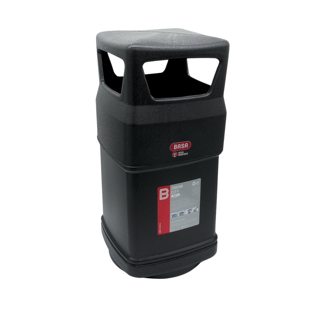 Cesto Negro City Institucional Areas Públicas 60L-16G Bolsa32