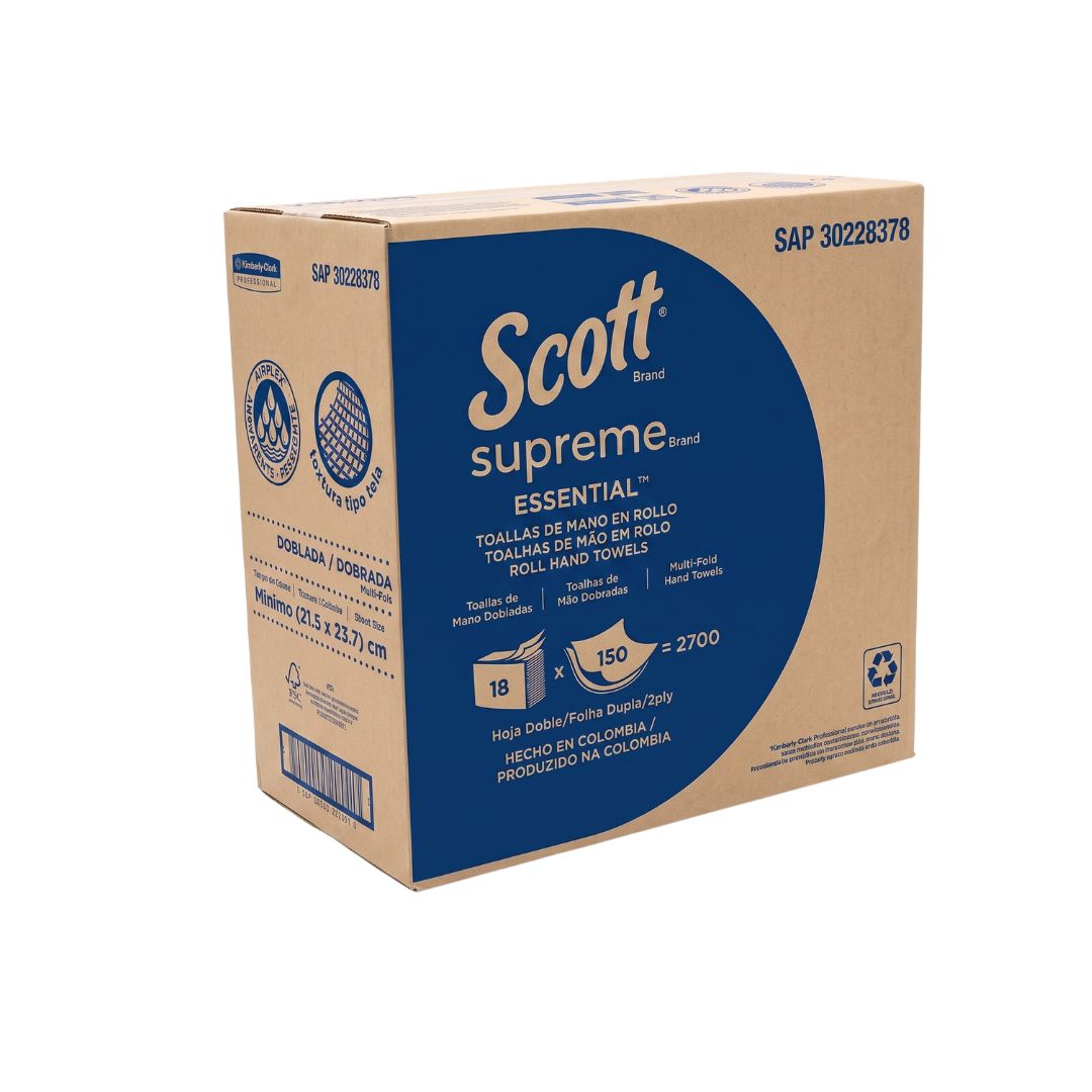 Papel Toalla Foliado Kleenex 18 Pqts x 150 Hojas (2700 hojas) (2pliegos) -K8378-