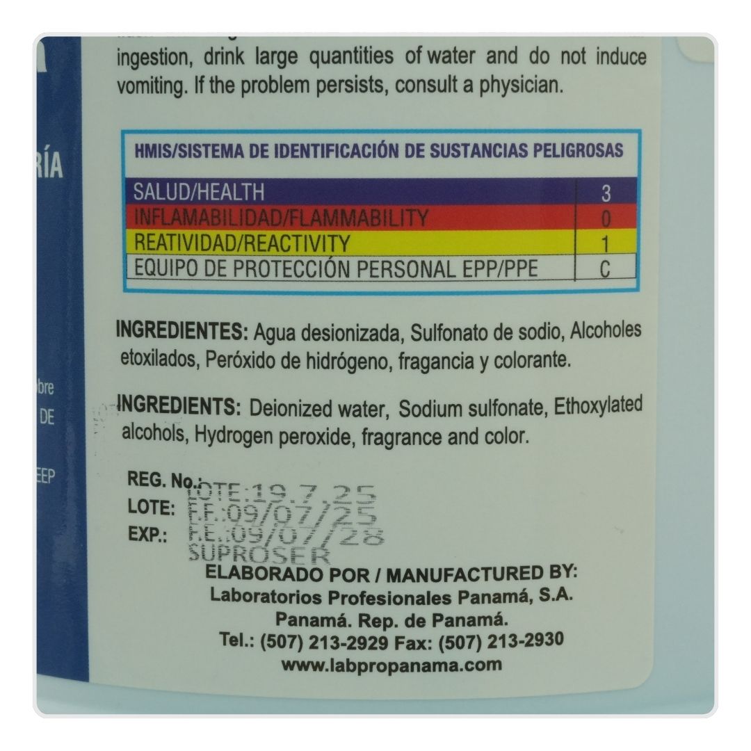 Detergente Líquido con Peróxido de Hidrógeno - Oxicleaner Galón