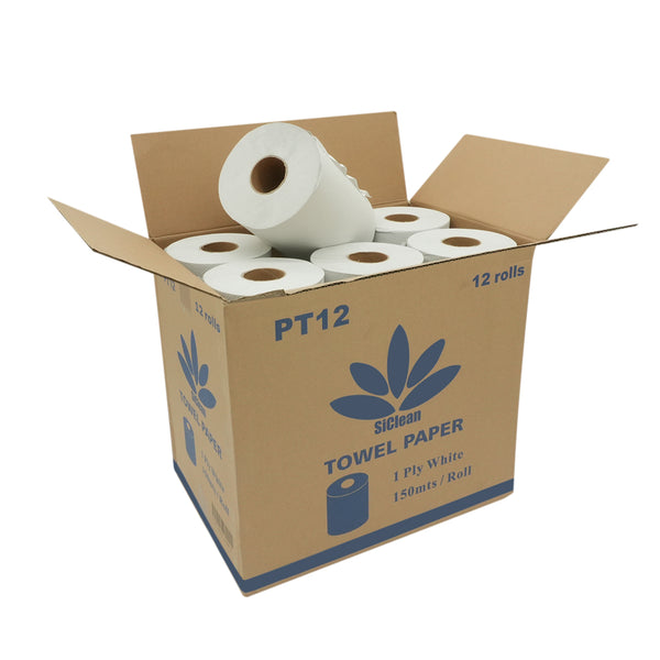 Papel Toalla 12 Rollos x 150 (Linea económica) (1pliego) -PT12-
