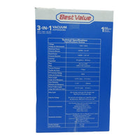 Aspiradora 3en1 - Acero Inoxidable - 5.6hp - 30Litros - Bestvalue