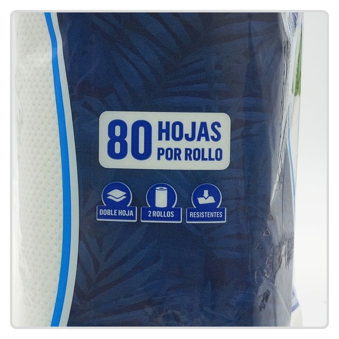 Papel Toalla De Cocina 24 Rollos x 80 Hojas (2pliegos)