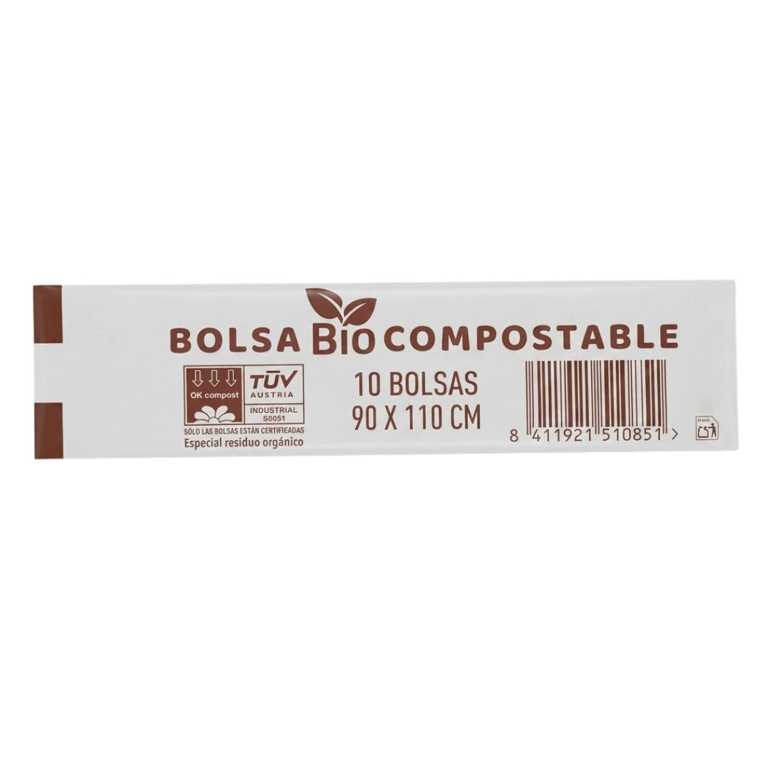 Bolsa Bio-Compostable 90x110cm (35.43 x 43.30") Rollo 10und - 31.7gls