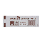 Bolsa Bio-Compostable 55x60cm (21.65 x 23.62") Rollo 20und - 7.92gls
