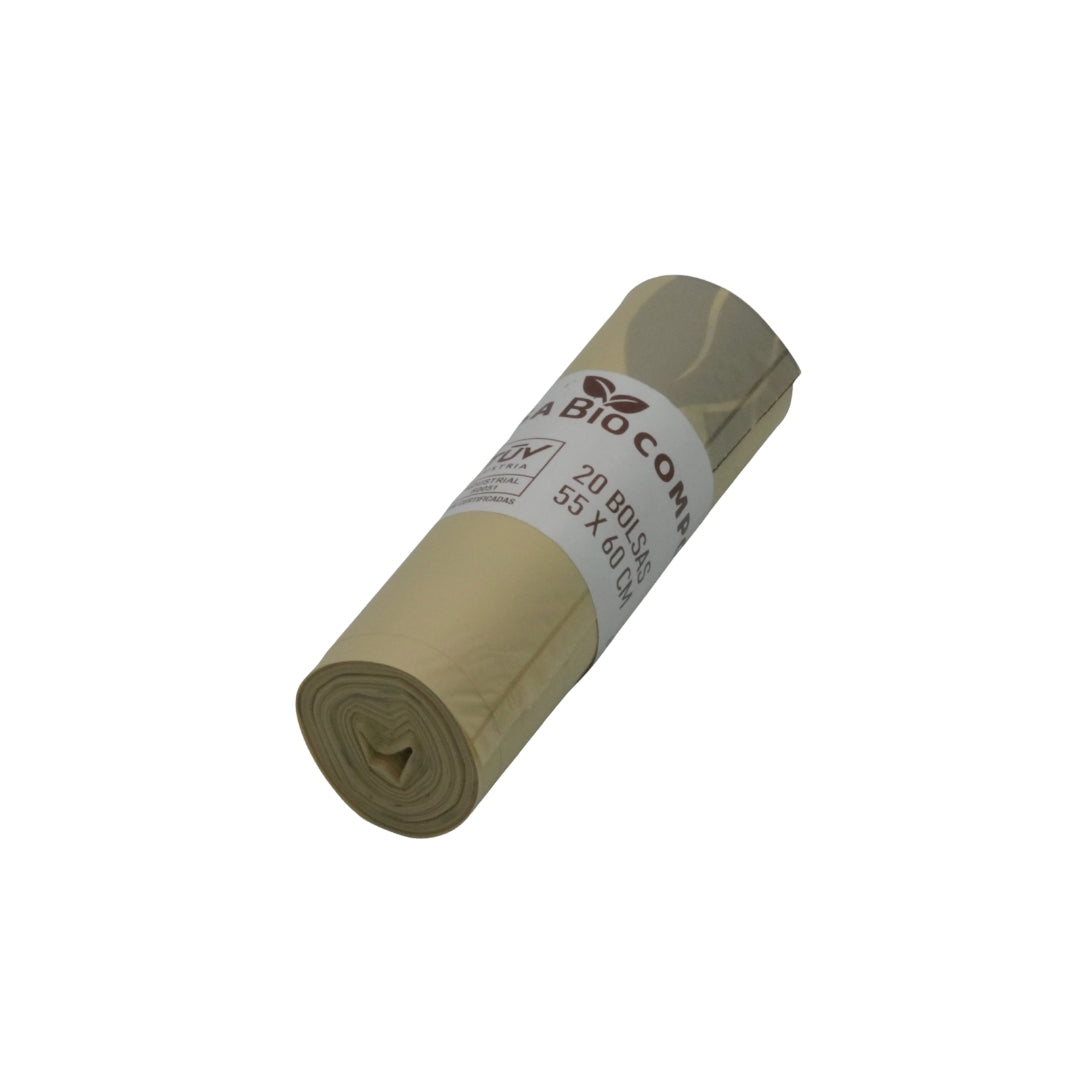 Bolsa Bio-Compostable 55x60cm (21.65 x 23.62") Rollo 20und - 7.92gls