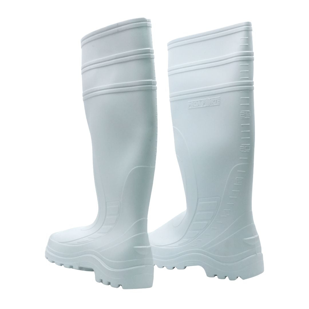 Botas Altas de Caucho Color Blanco Talla 40