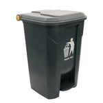 Cesto para Basura 80L-21G Gris con Tapa y Pedal Bolsa 32