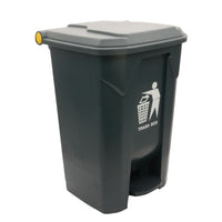 Cesto para Basura 80L 21G Gris con Tapa y Pedal Bolsa 32
