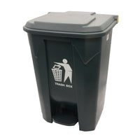 Cesto para Basura 80L 21G Gris con Tapa y Pedal Bolsa 32