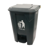 Cesto para Basura 80L 21G Gris con Tapa y Pedal Bolsa 32