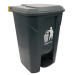 Cesto para Basura 80L-21G Gris con Tapa y Pedal Bolsa 32