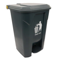 Cesto para Basura 80L 21G Gris con Tapa y Pedal Bolsa 32