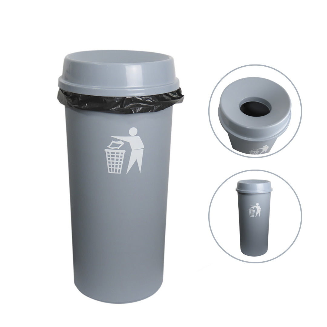 Cesto para Basura 80L-21G Tapa Embudo Bolsa32