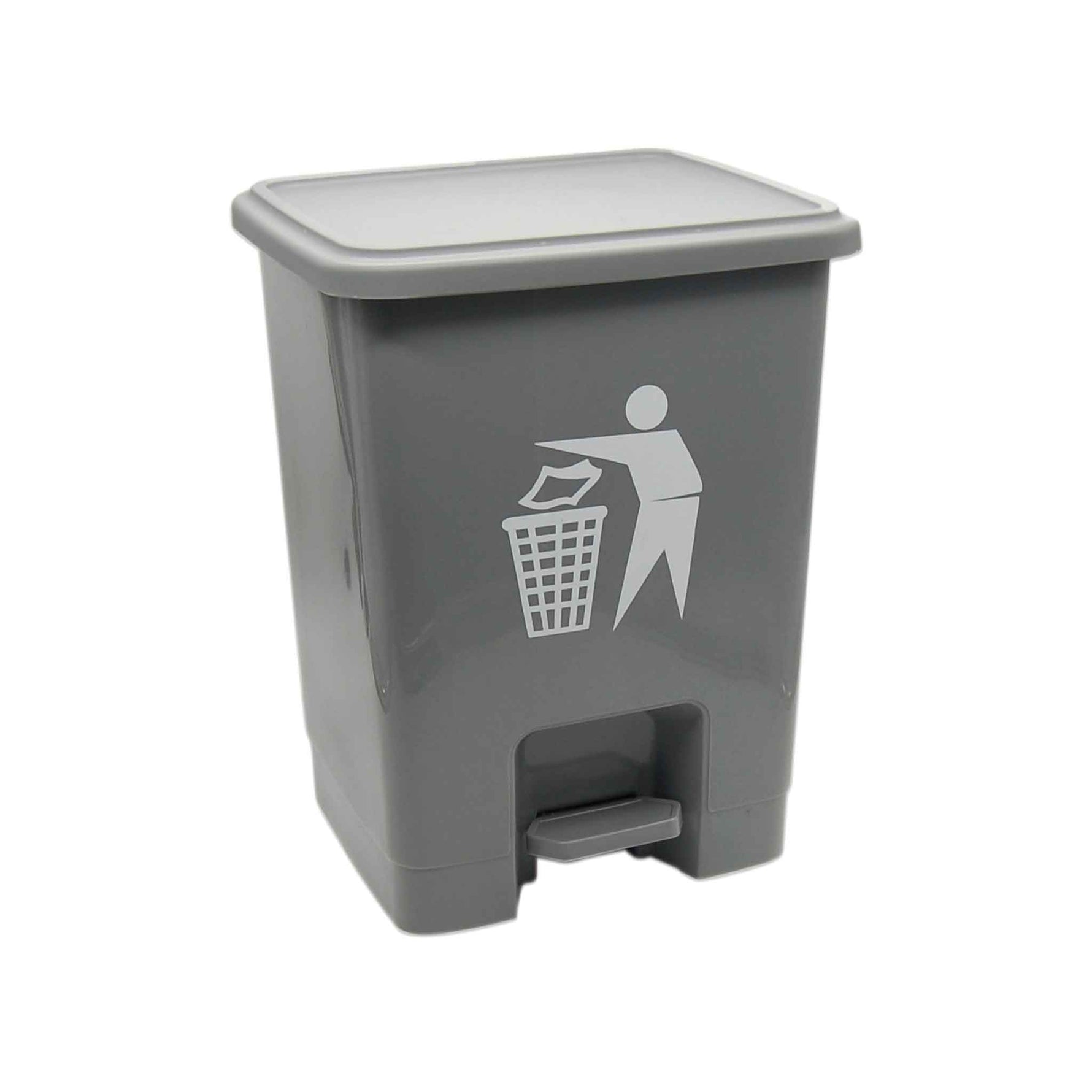 Cesto para Basura 15L-4G con Pedal Gris Bolsa18