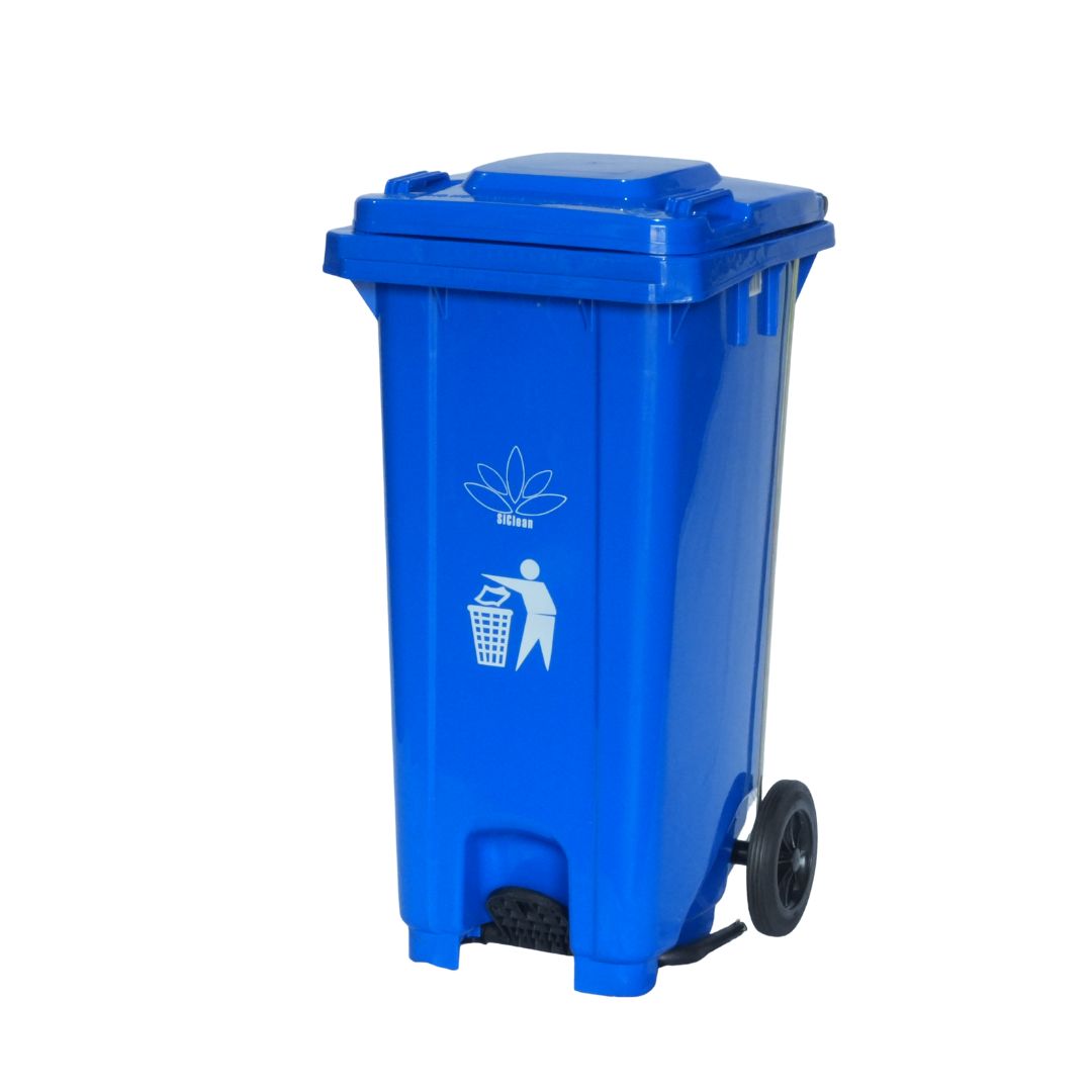 Cesto para Basura 120L-32G Reciclaje Ruedas y Tapa accionada por Pedal Bolsa38