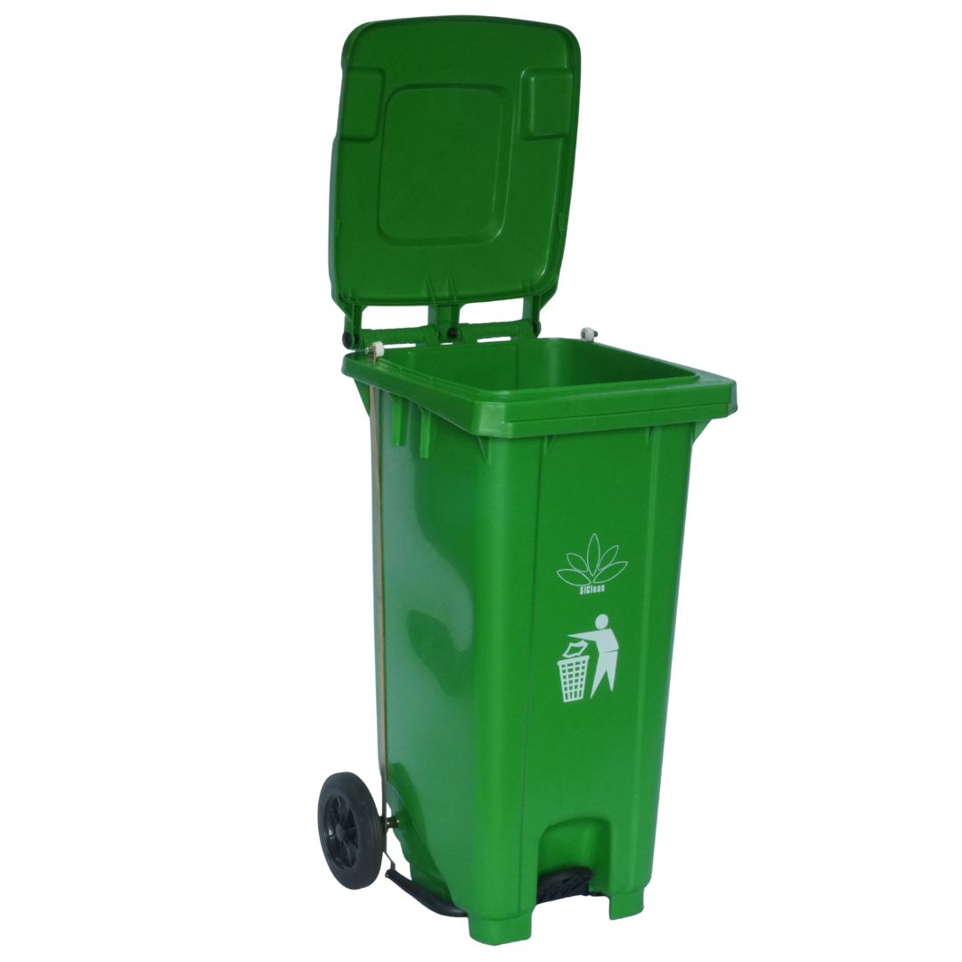 Cesto para Basura 120L-32G Reciclaje Ruedas y Tapa accionada por Pedal Bolsa38