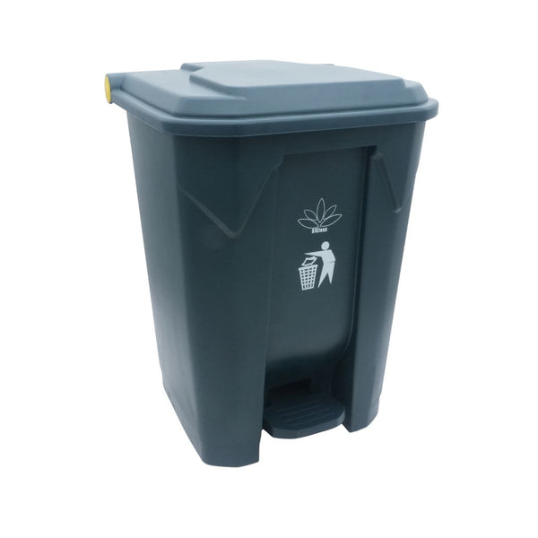 Cesto para Basura 50L-13G Gris con Tapa y Pedal Bolsa32