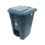 Cesto para Basura 50L-13G Gris con Tapa y Pedal Bolsa32