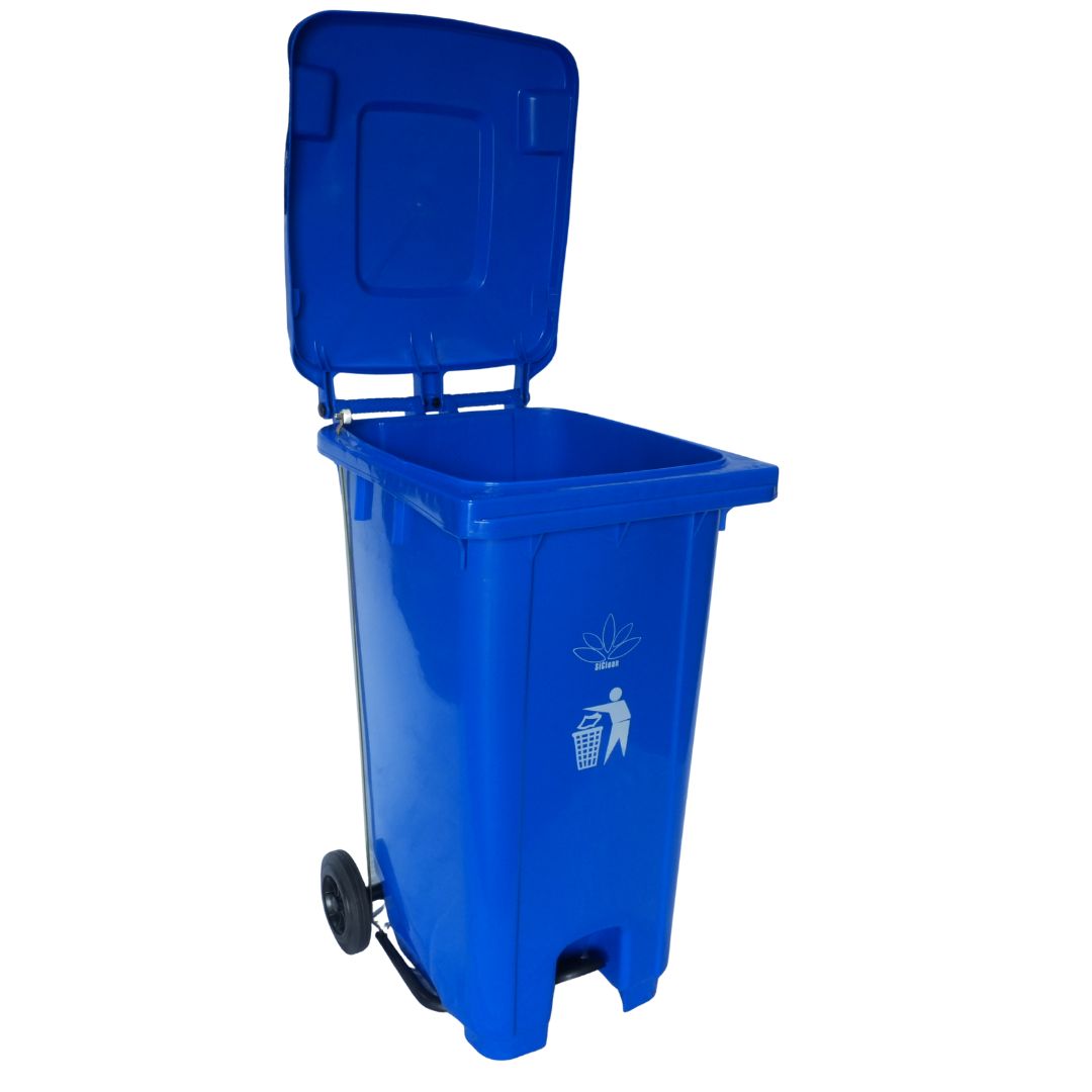 Cesto para Basura 240L-64G Reciclaje Ruedas y Tapa accionada por Pedal Bolsa50