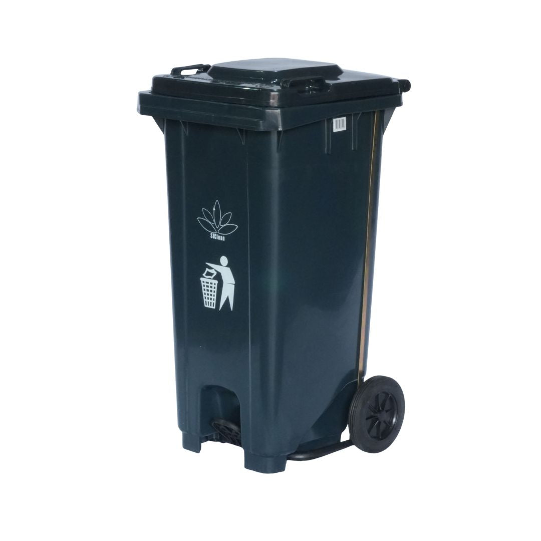 Cesto para Basura 120L-32G Reciclaje Ruedas y Tapa accionada por Pedal Bolsa38