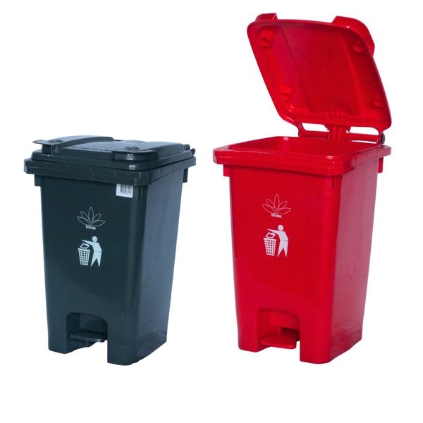 Cesto para Basura 60L 16G con Pedal. Gris o Rojo. Bolsa32