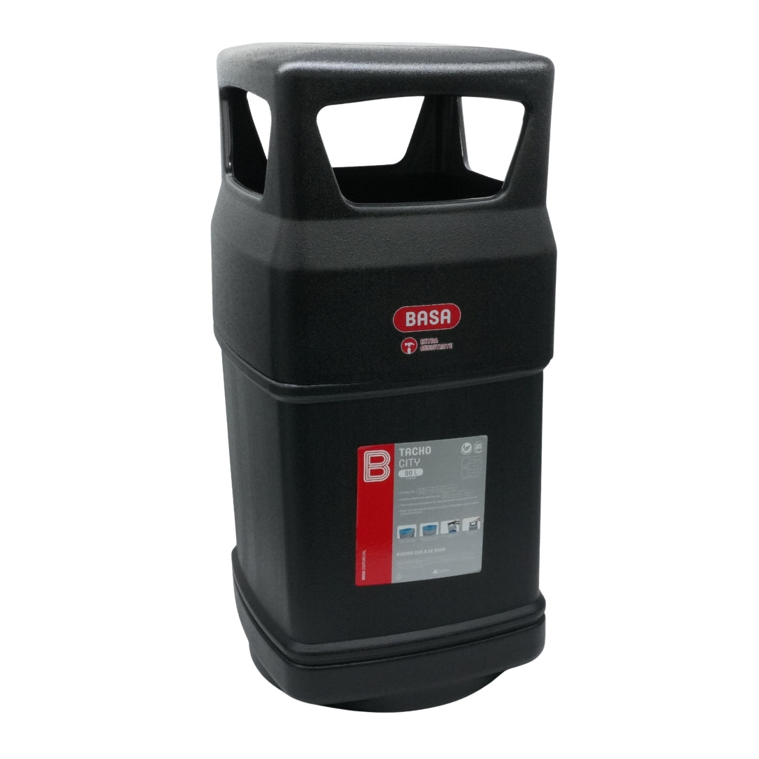 Cesto Negro City Institucional Areas Públicas 90L-24G Bolsa38