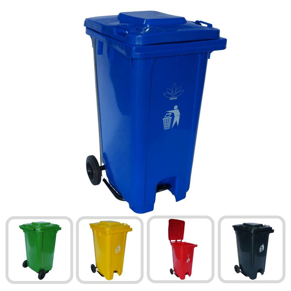 Cesto para Basura 240L 64G Con Pedal. Rojo, Azul, Gris, Verde y Amarillo Bolsa50