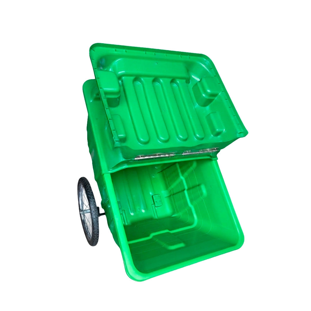 Contenedor para Basura Verde 400L 115G Carreta Abatible