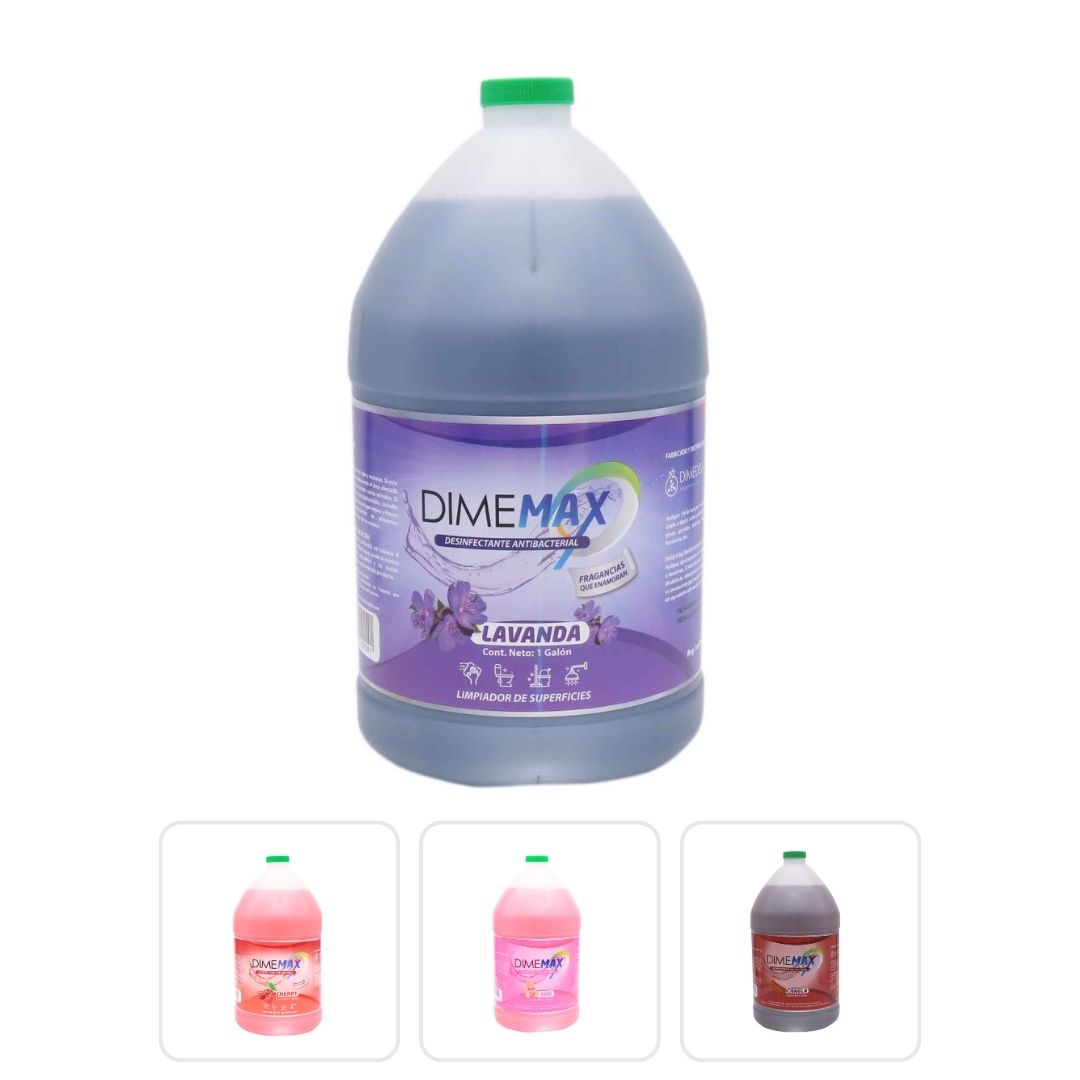 Desinfectante Antibacterial para Pisos Dimemax Elimina 99.9% de Virus y Bacterias PH Neutro Galón Varias Fragancias