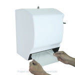 Dispensador Papel Toalla en Rollo de Palanca Plástico -393-