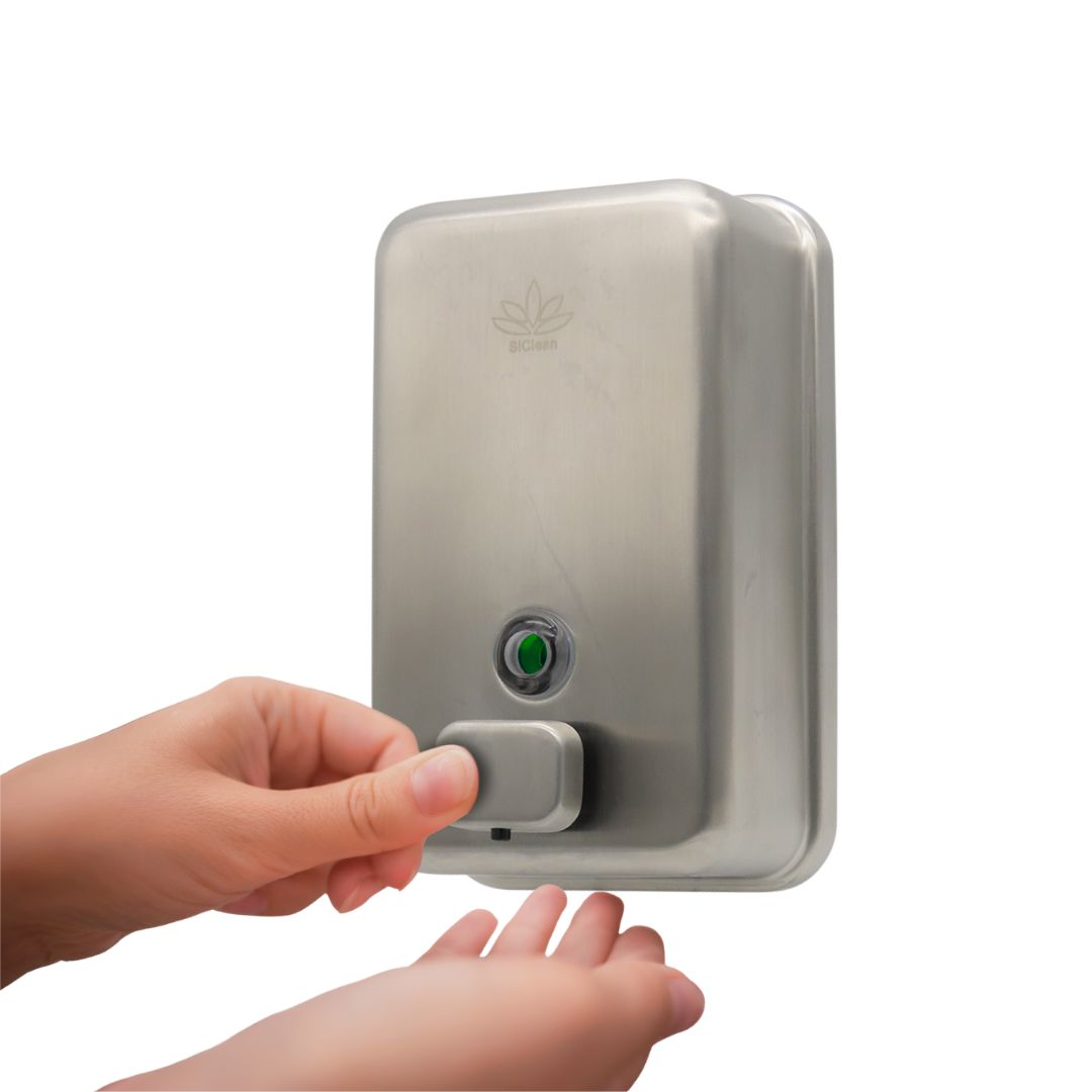 Dispensador Jabón o Alcohol gel Acero Inoxidable INTERIOR PLASTICO 1000ml -1200-