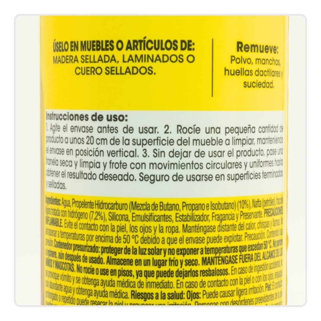 Pledge Pulidor y Limpiador de Madera y otras superficies Spray 378ml