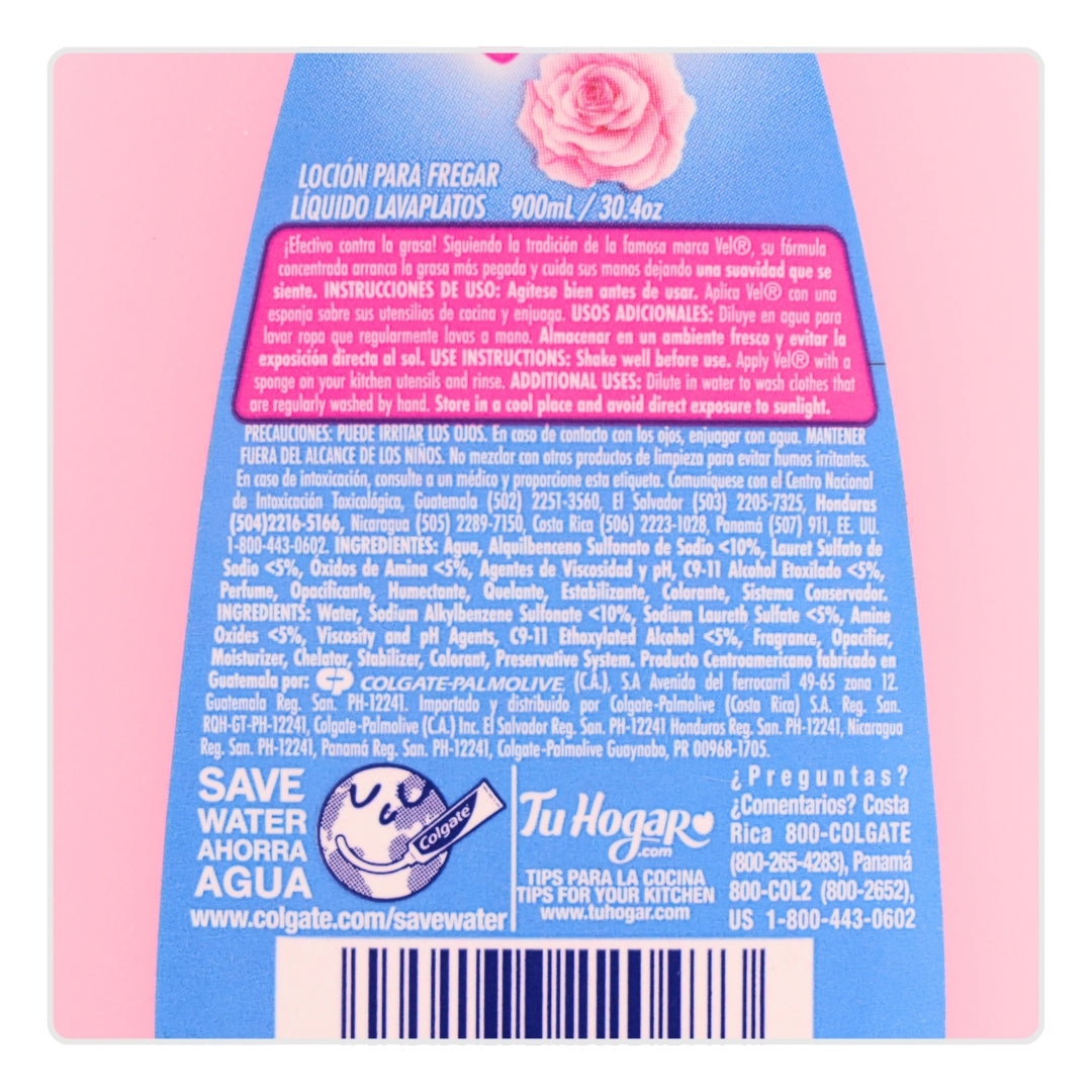 Lavaplatos Vel Rosa 900ml