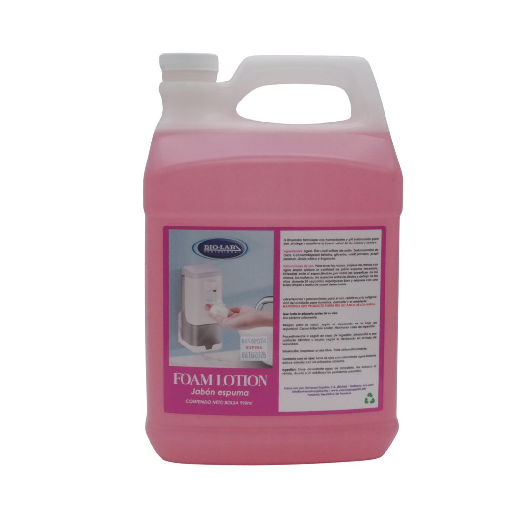Jabón de Manos Foam-Lotion (Espuma) Galón 3.78l