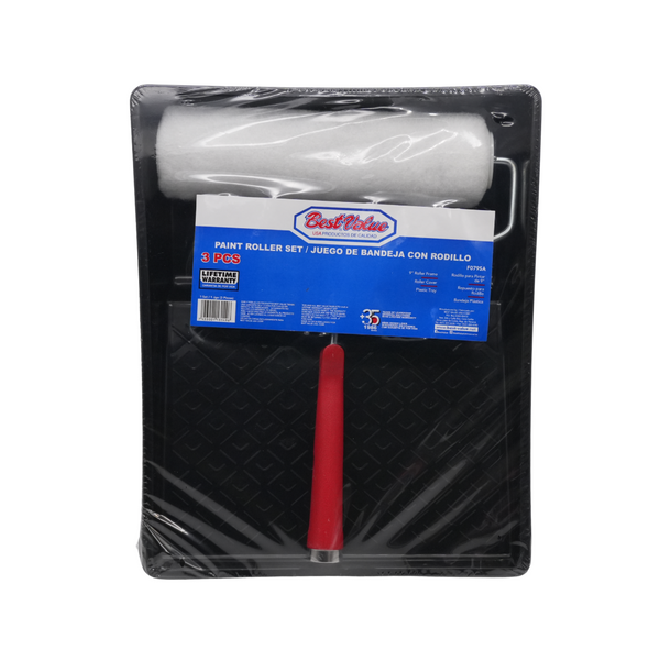 Set de Rodillo 9" Para Pintar Y Bandeja Plástica