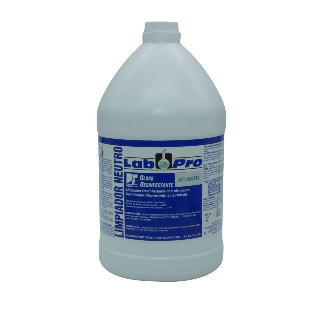 Limpiador Neutral Desinfectante Para Pisos de Madera Gloss Atlantis