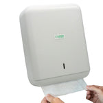 Dispensador Papel Toalla Foliado Blanco - Fabricado con 100% Materia Prima Reciclada