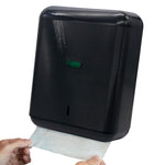 Dispensador Papel Toalla Foliado Negro - Fabricado con 100% Materia Prima Reciclada