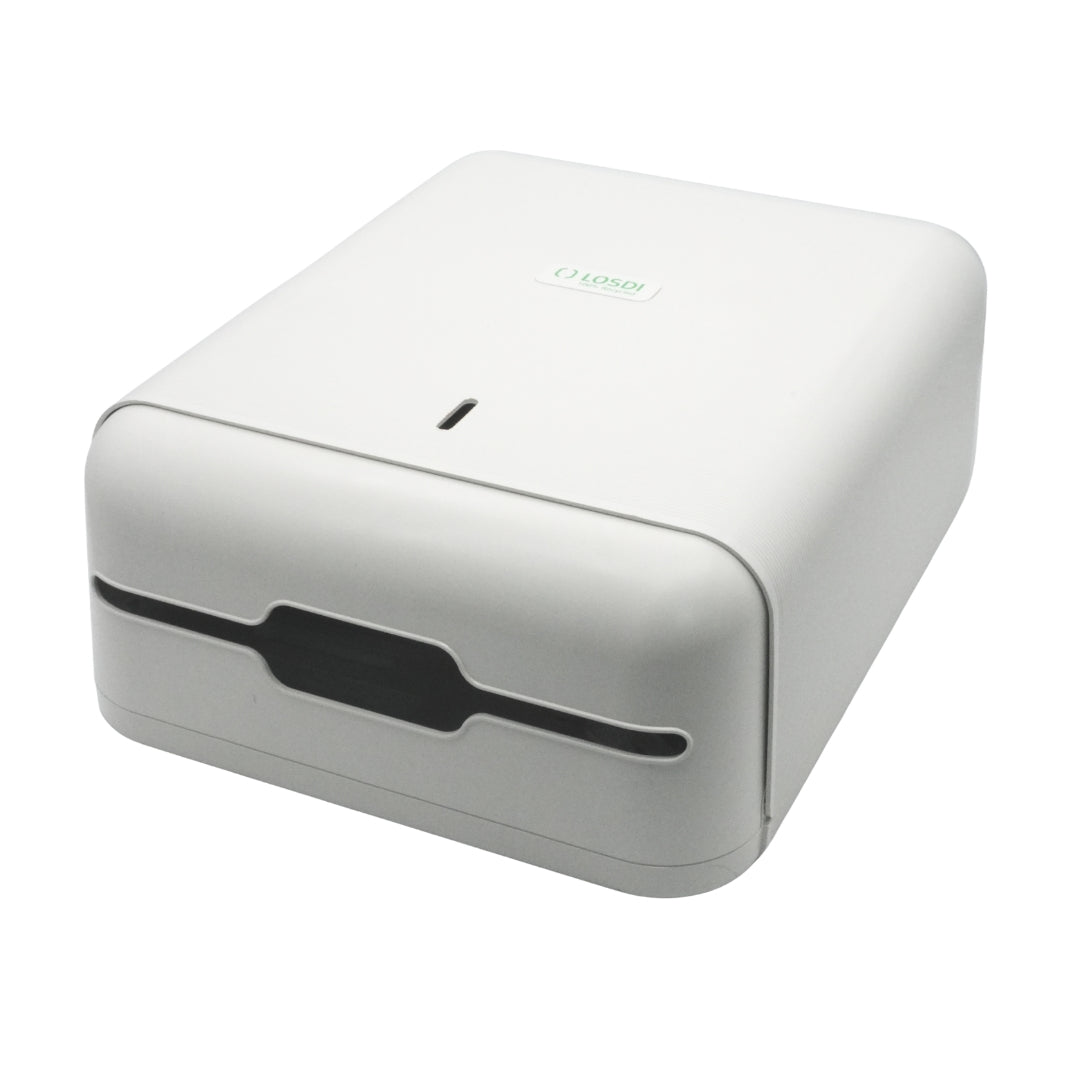 Dispensador Papel Toalla Foliado Blanco - Fabricado con 100% Materia Prima Reciclada